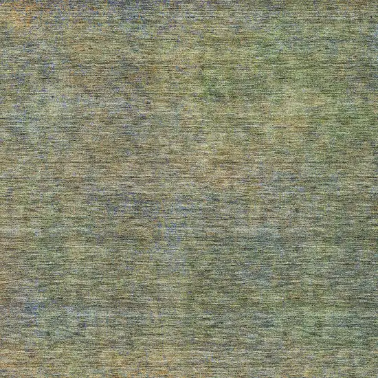 Green Gold And Charcoal Abstract Washable Indoor Outdoor Area Rug Photo 6