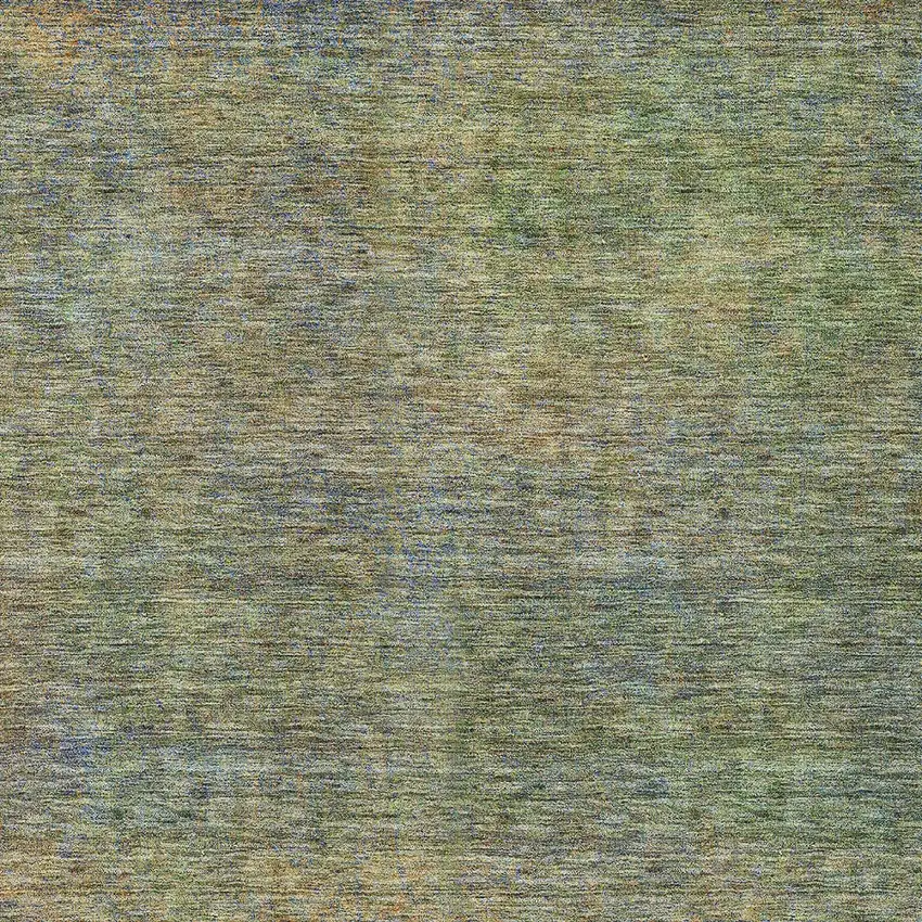 Green Gold And Charcoal Abstract Washable Indoor Outdoor Area Rug Photo 6