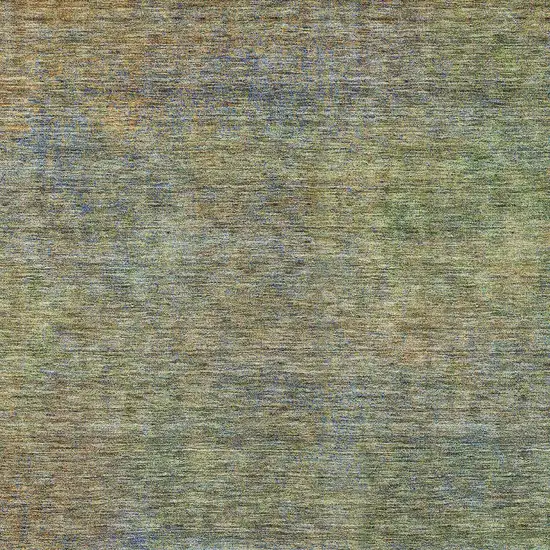 Green Gold And Charcoal Abstract Washable Indoor Outdoor Area Rug Photo 6
