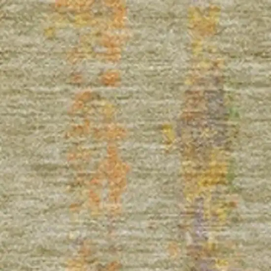 Green Gold And Purple Abstract Washable Indoor Outdoor Area Rug Photo 3