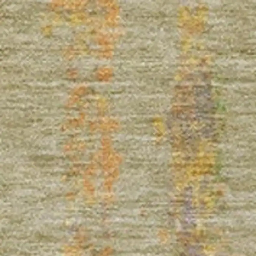 Green Gold And Purple Abstract Washable Indoor Outdoor Area Rug Photo 3