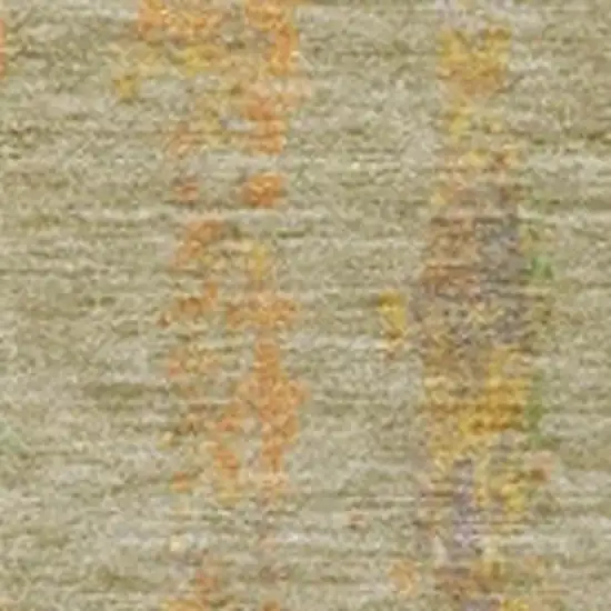 Green Gold And Purple Abstract Washable Indoor Outdoor Area Rug Photo 3