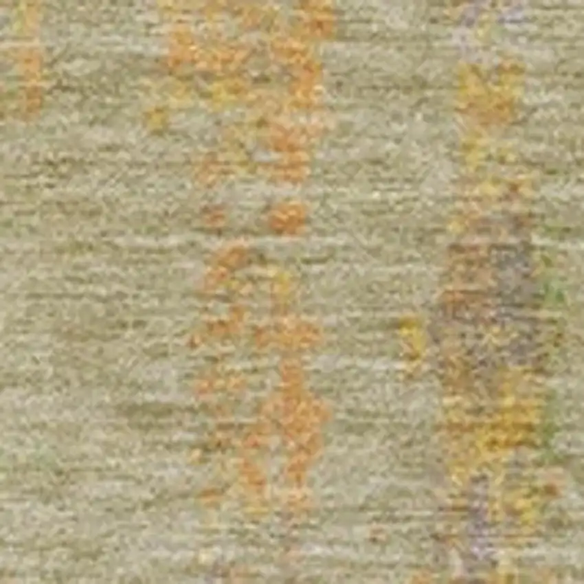 Green Gold And Purple Abstract Washable Indoor Outdoor Area Rug Photo 3