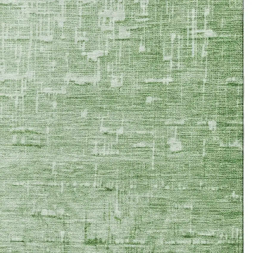 Green Gray And Charcoal Ombre Washable Area Rug With UV Protection Photo 3