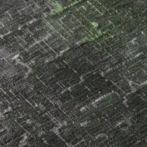 Photo of Green Gray And Charcoal Ombre Washable Area Rug With UV Protection