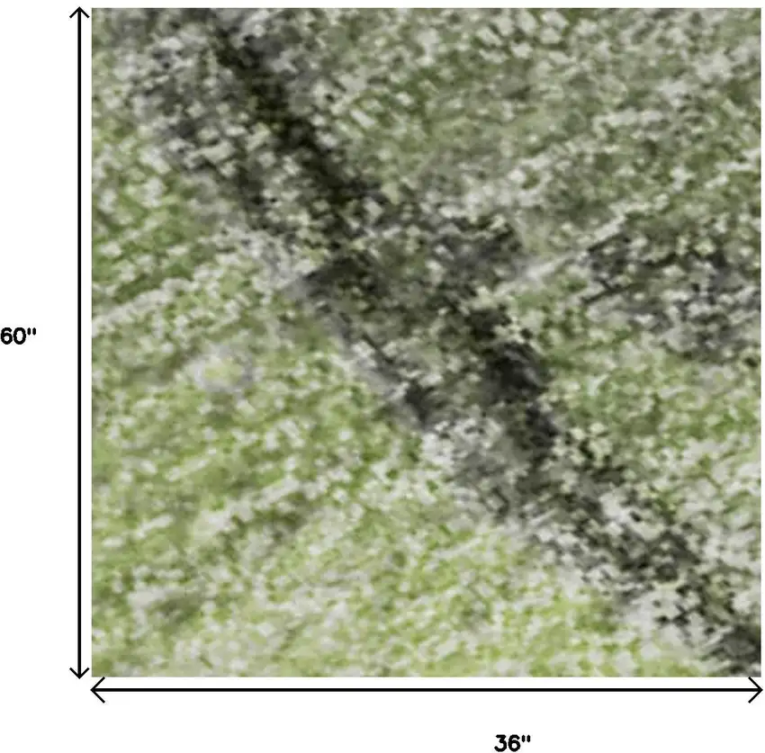 Green Gray And Ivory Abstract Washable Area Rug With UV Protection Photo 7