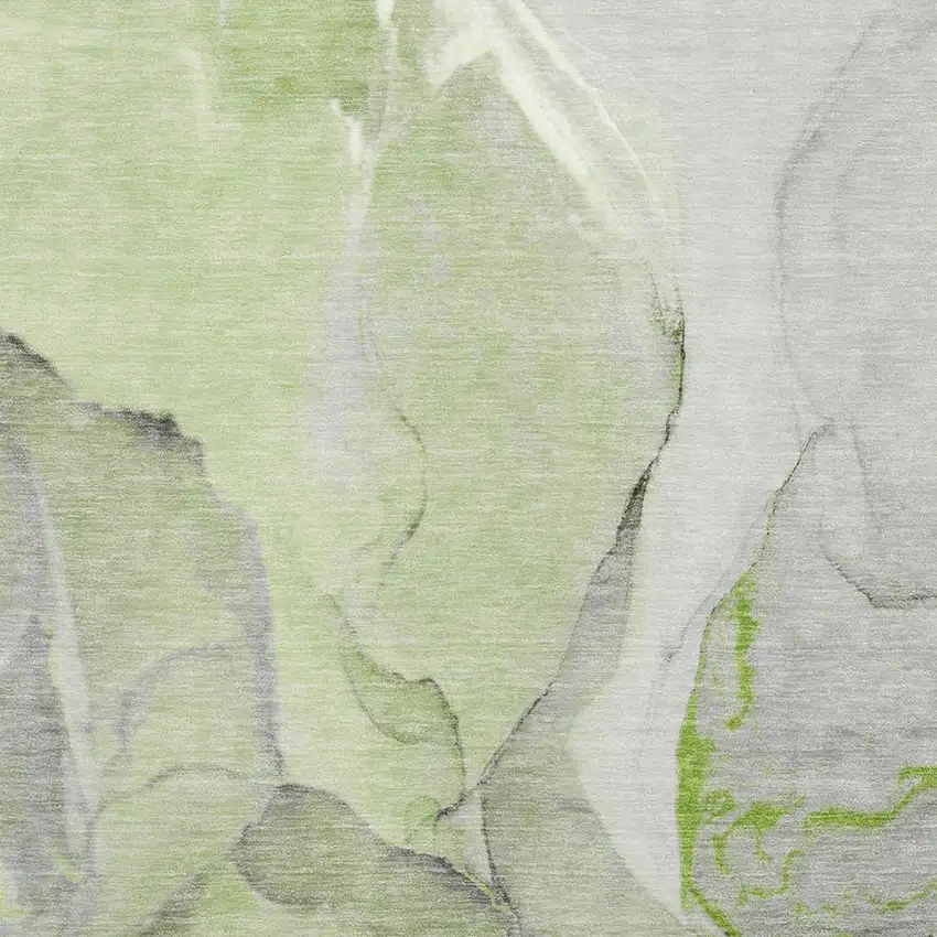 Green Gray And Ivory Abstract Washable Area Rug With UV Protection Photo 3