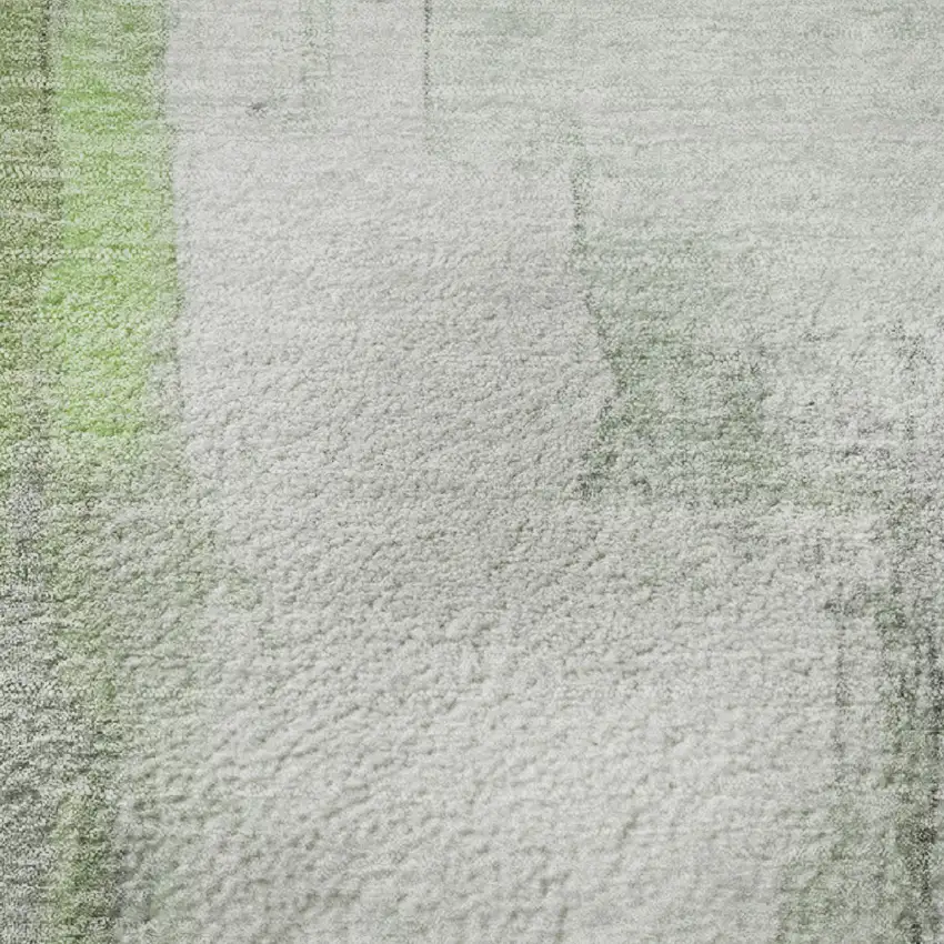 Green Gray And Ivory Abstract Washable Area Rug With UV Protection Photo 8
