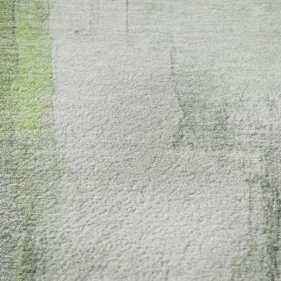 Green Gray And Ivory Abstract Washable Area Rug With UV Protection Photo 8