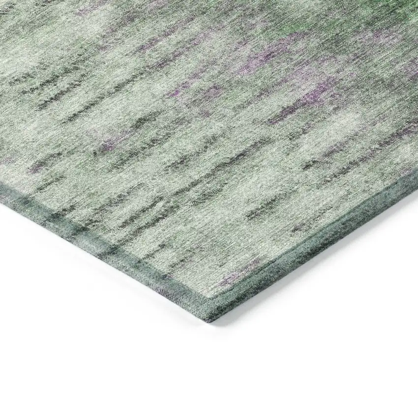 Green Gray And Ivory Abstract Washable Indoor Outdoor Area Rug Photo 5