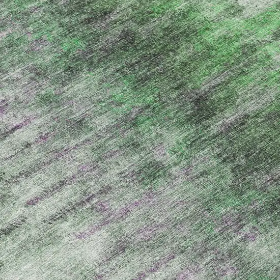 Green Gray And Ivory Abstract Washable Indoor Outdoor Area Rug Photo 7