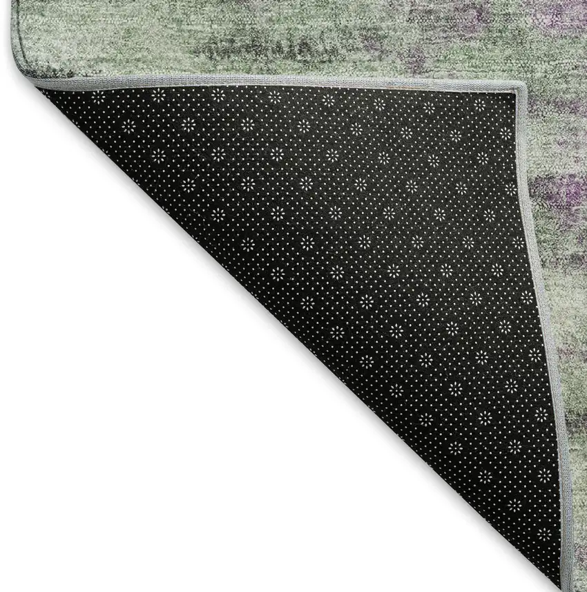 Green Gray And Ivory Abstract Washable Indoor Outdoor Area Rug Photo 5