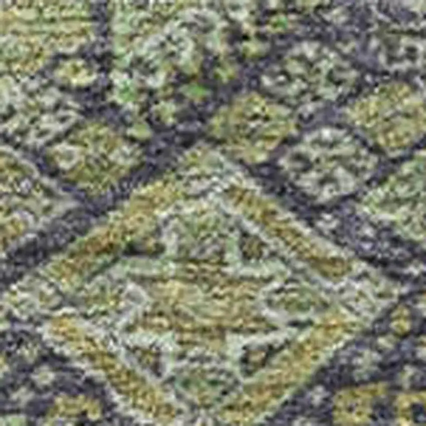 Green Gray And Ivory Tribal Washable Area Rug With UV Protection Photo 3