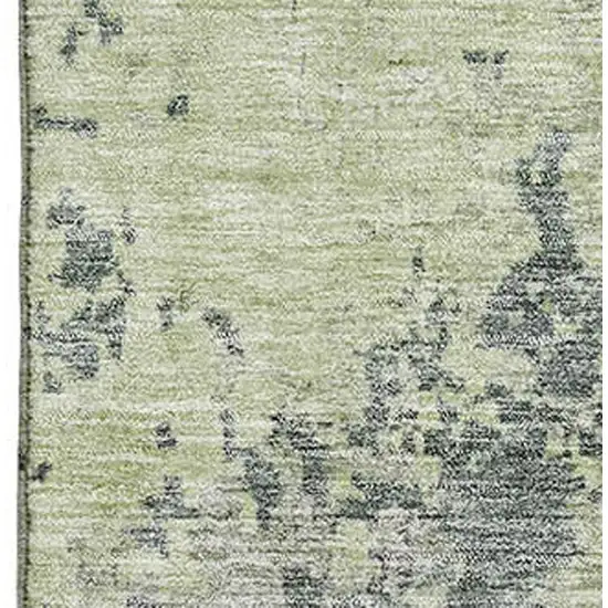 Green Gray And Purple Abstract Washable Area Rug With UV Protection Photo 2