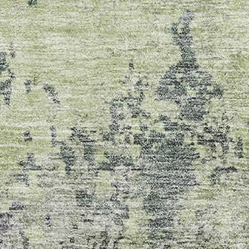 Green Gray And Purple Abstract Washable Area Rug With UV Protection Photo 2