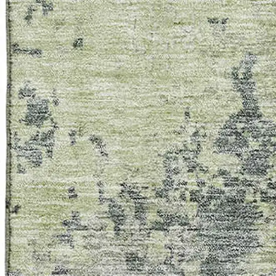 Green Gray And Purple Abstract Washable Area Rug With UV Protection Photo 2