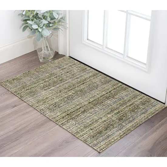 Gray And Ivory Abstract Area Rug Photo 1