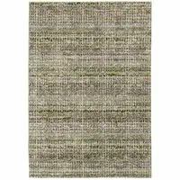 Photo of Green Green Grey And Purple Abstract Power Loom Stain Resistant Area Rug