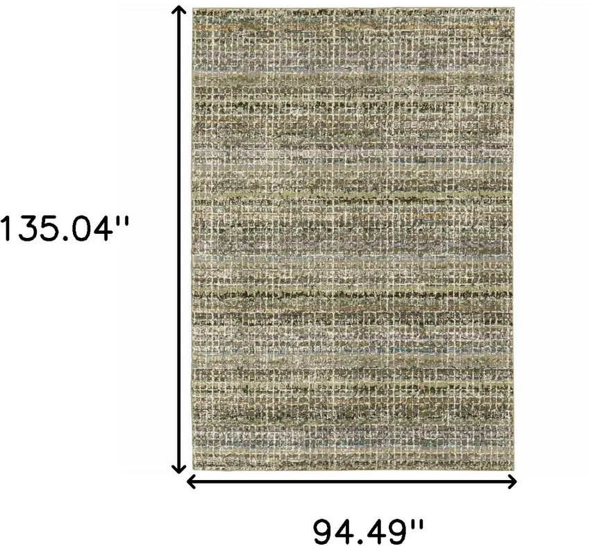 Gray and Ivory Abstract Power Loom Area Rug Photo 3