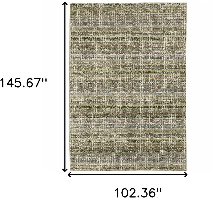 Gray and Ivory Abstract Power Loom Area Rug Photo 3
