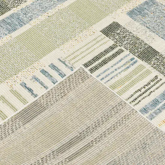 Blue And Green Geometric Area Rug Photo 9