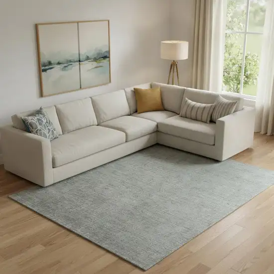 Green Hand Woven Area Rug Photo 1