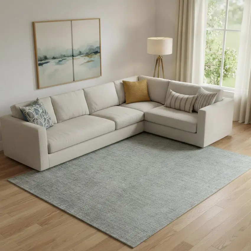 Green Hand Woven Area Rug Photo 1