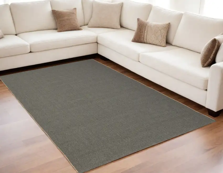 Green Hand Woven Area Rug Photo 1