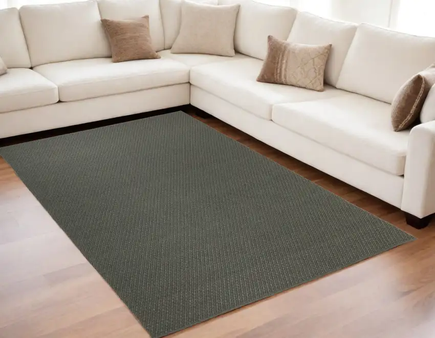 Green Hand Woven Area Rug Photo 1