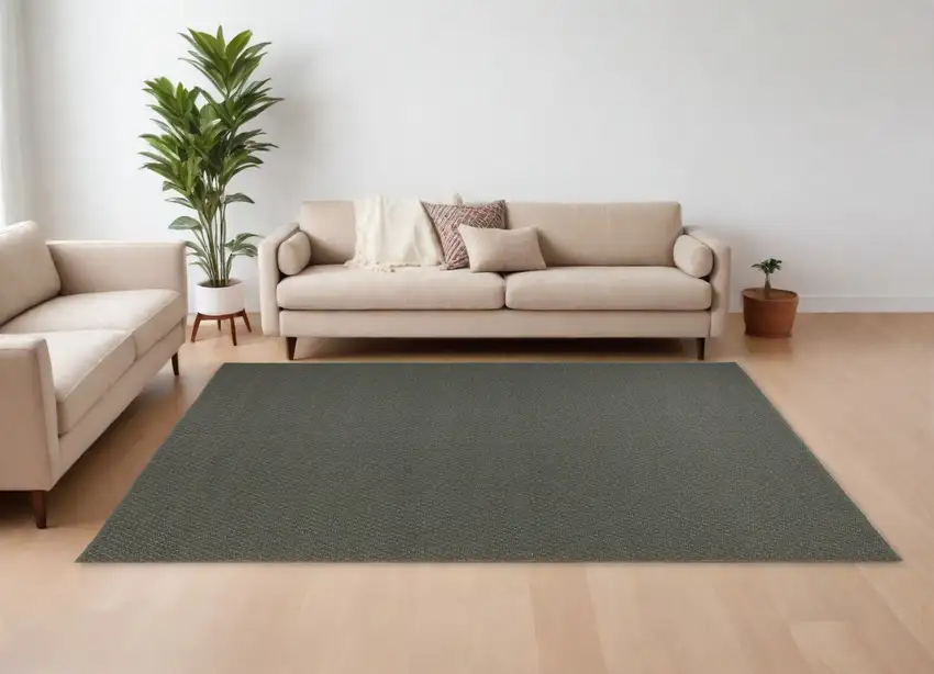 Green Hand Woven Area Rug Photo 1