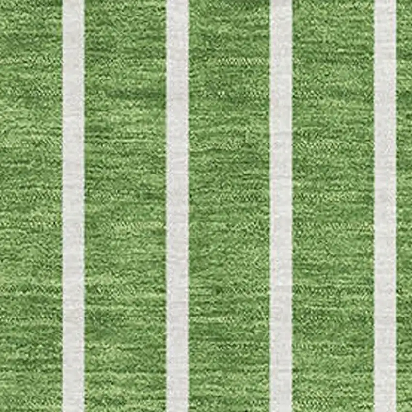 Green Ivory And Beige Striped Washable Area Rug With UV Protection Photo 2