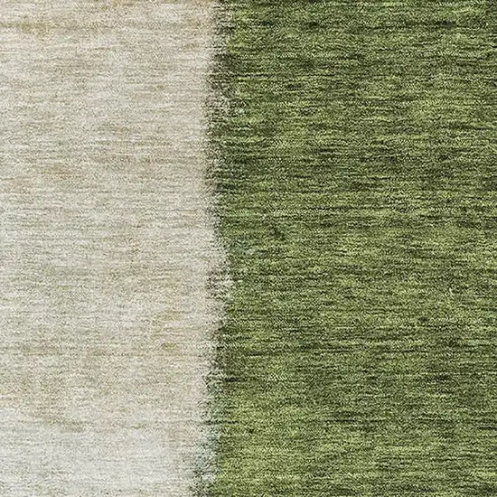 Green Ivory And Brown Abstract Washable Area Rug With UV Protection Photo 4