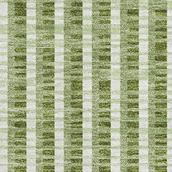 Green Ivory And Gray Geometric Washable Area Rug With UV Protection Photo 2