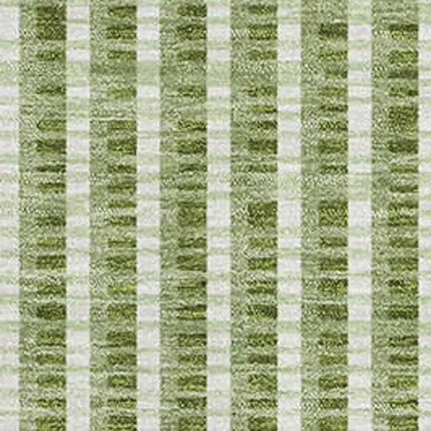 Green Ivory And Gray Geometric Washable Area Rug With UV Protection Photo 2