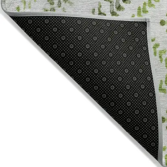 Green Ivory And Gray Geometric Washable Indoor Outdoor Area Rug Photo 4
