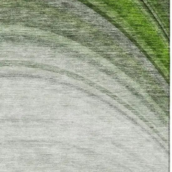 Green Ivory And Gray Ombre Washable Area Rug With UV Protection Photo 3