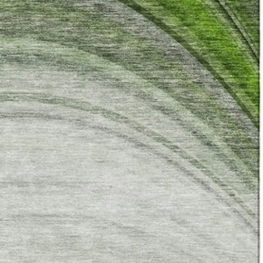 Green Ivory And Gray Ombre Washable Area Rug With UV Protection Photo 3