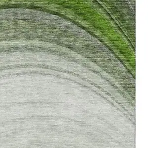 Photo of Green Ivory And Gray Ombre Washable Area Rug With UV Protection