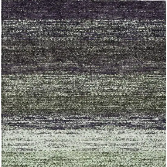 Green Ivory And Purple Ombre Washable Indoor Outdoor Area Rug Photo 7