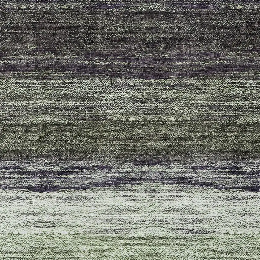 Green Ivory And Purple Ombre Washable Indoor Outdoor Area Rug Photo 6