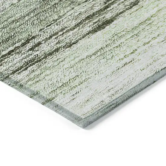 Green Ivory And Purple Ombre Washable Indoor Outdoor Area Rug Photo 5