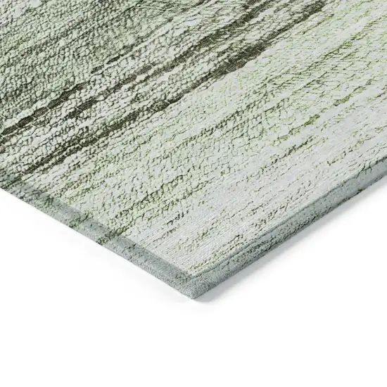 Green Ivory And Purple Ombre Washable Indoor Outdoor Area Rug Photo 5
