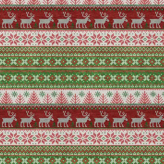 Green Ivory And Red Deer Washable Indoor Outdoor Area Rug Photo 7