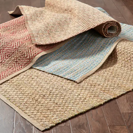 Green Jute Hand Woven Area Rug Photo 9