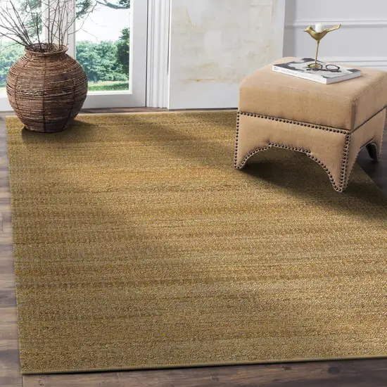 Green Jute Hand Woven Area Rug Photo 5