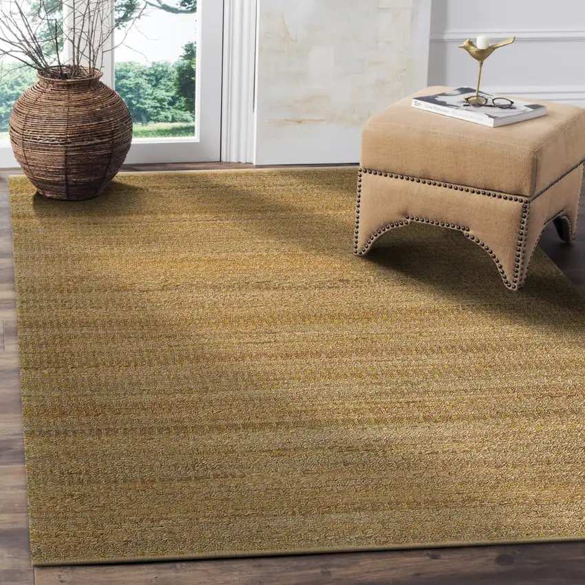 Green Jute Hand Woven Area Rug Photo 5