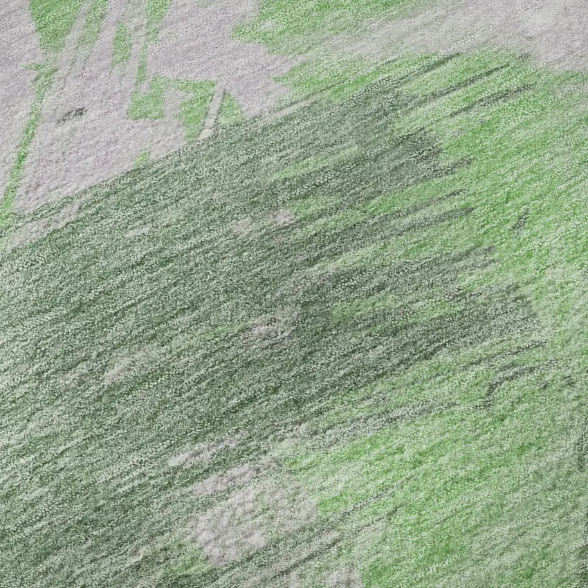 Green Lavender And Ivory Abstract Washable Area Rug With UV Protection Photo 1