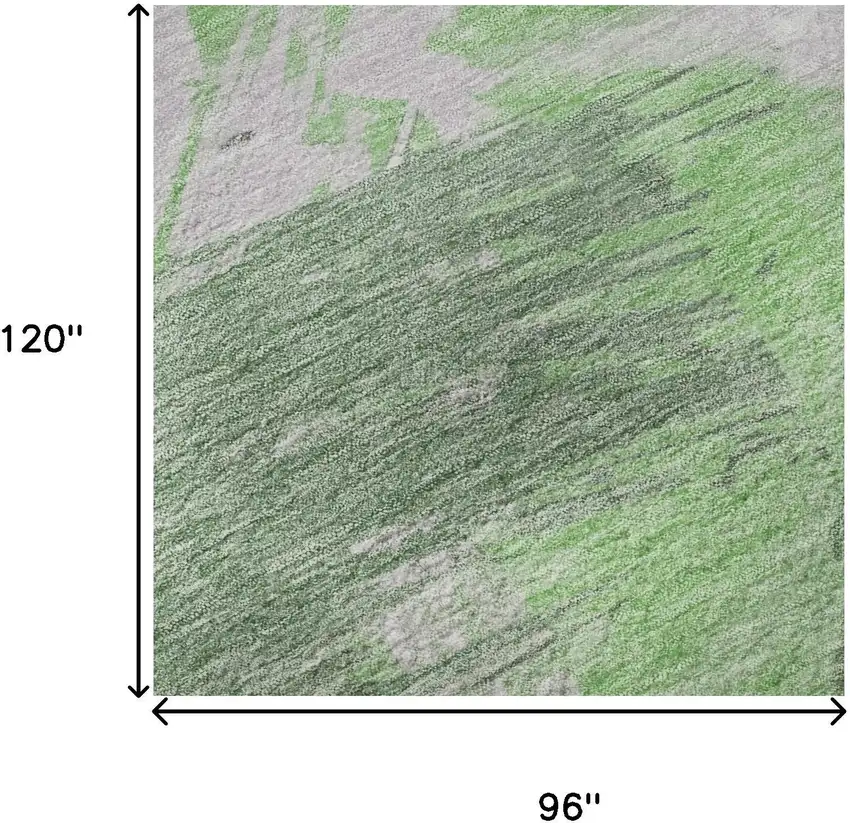 Green Lavender And Ivory Abstract Washable Area Rug With UV Protection Photo 8