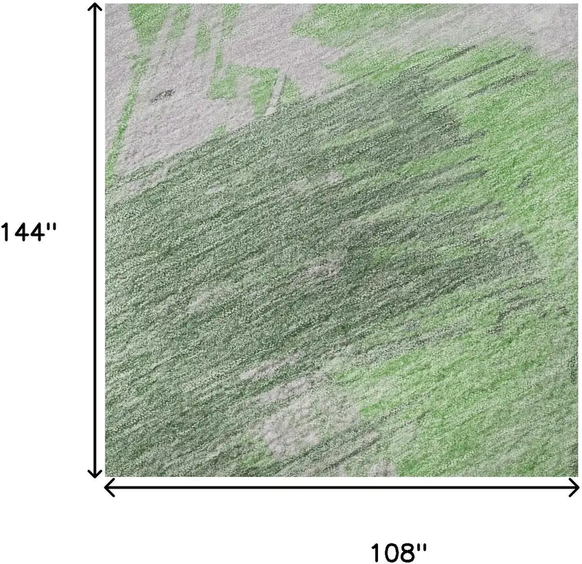 Green Lavender And Ivory Abstract Washable Area Rug With UV Protection Photo 8