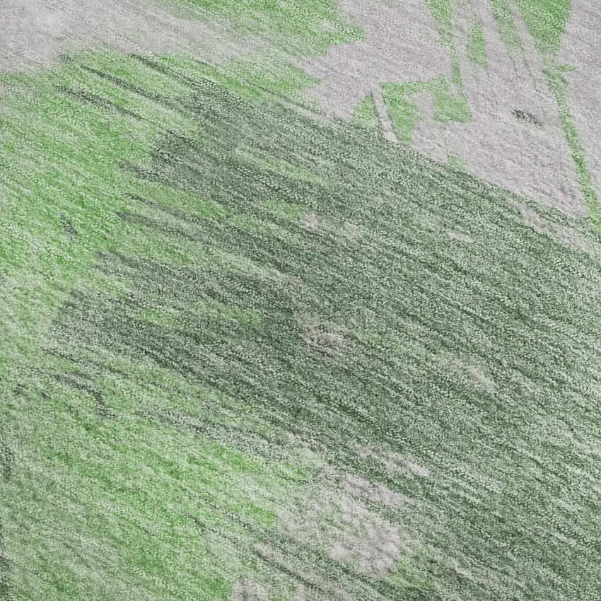 Green Lavender And Ivory Abstract Washable Area Rug With UV Protection Photo 2